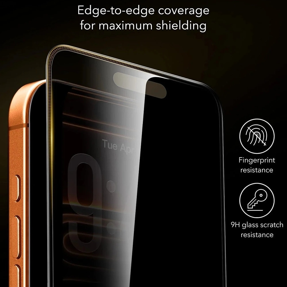 Folie pentru iPhone 18 Pro (set 3) - ESR Privacy Armorite Pro Screen Protector UltraFit - Black