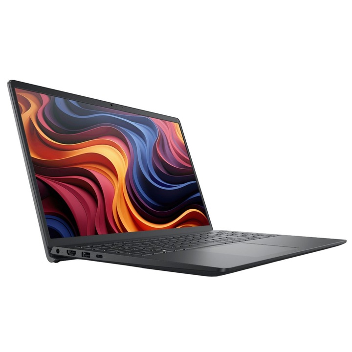 Laptop Dell 15 DC15255 (MOBDELNOTBBSP) cu AMD Ryzen 5 7520U, 8GB DDR5, 512GB SSD, ecran 15,6" Full HD mat, Windows 11 Pro, AMD Radeon 610M, tastatura iluminata si cititor de amprente, gri inchis