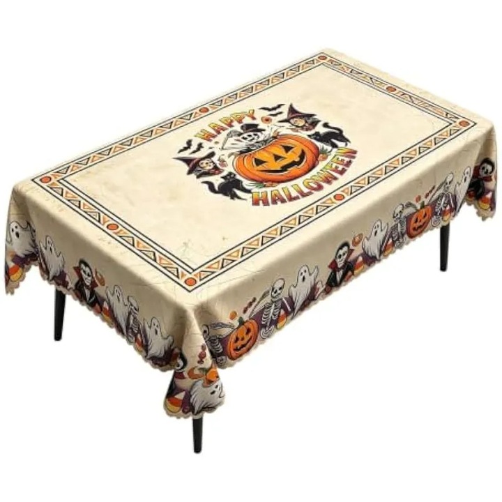 Halloween asztalterítő - Halloween parti asztalterítő, Ijesztő asztali dekoráció