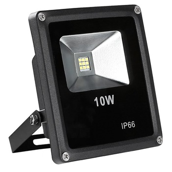 Proiector de lumina cu LED-uri de 10 W, 760 Lm, lumina de Zi Alba, 6000 K, Rezistent la Apa IP66, Negru Proiector de lumina cu LED-uri de 10 W, 760 Lm, lumina de Zi Alba, 6000 K, Rezistent la Apa IP66, Negru