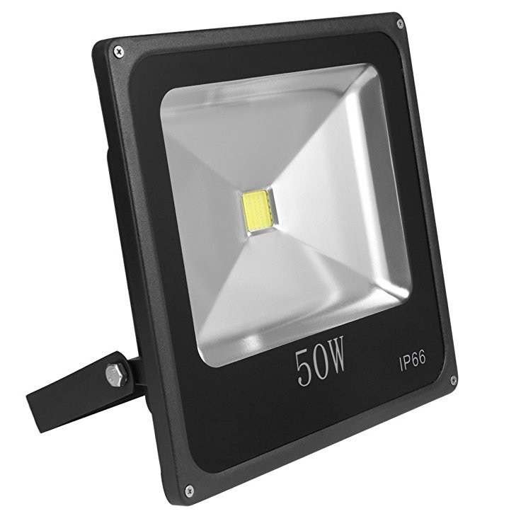 Proiector de Lumina cu LED-uri de 50 W, 3750 Lm, Lumina de Zi Alba, 6000 K, Rezistent la Apa IP66, Negru