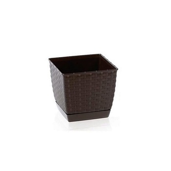 Ghiveci pentru flori Strend Pro RATOLLA Square 250, maro inchis, 8.2 l Ghiveci pentru flori Strend Pro RATOLLA Square 250, maro inchis, 8.2 l
