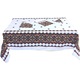 Set fata de masa cu stergare, bumbac 100%, cu motive traditionale, alb/maro din colectia "Romania mea - Liz Line" pentru sase persoane, 210x150cm - FM661