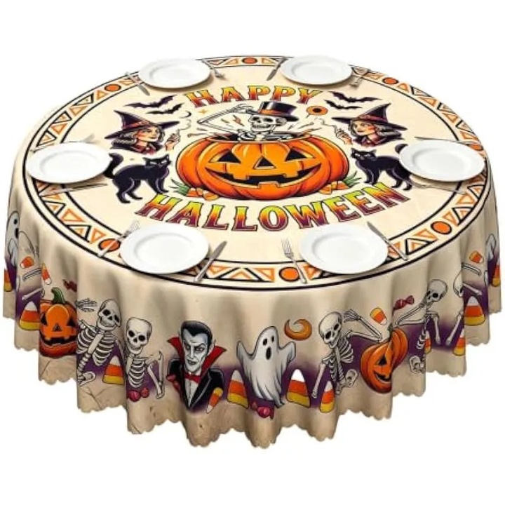 Halloween asztali teríték Halloweenre, Ijesztő vacsora dekoráció