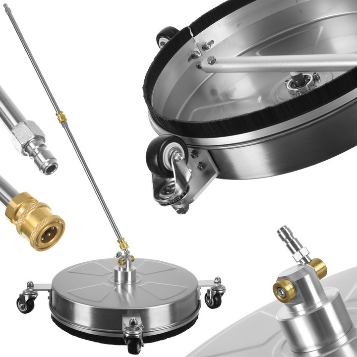 Perie Rotativa SCX15 INOX 276 bar pentru Curatat Pavaj 15" (38 cm) + Cupla Rapida 1/4" M