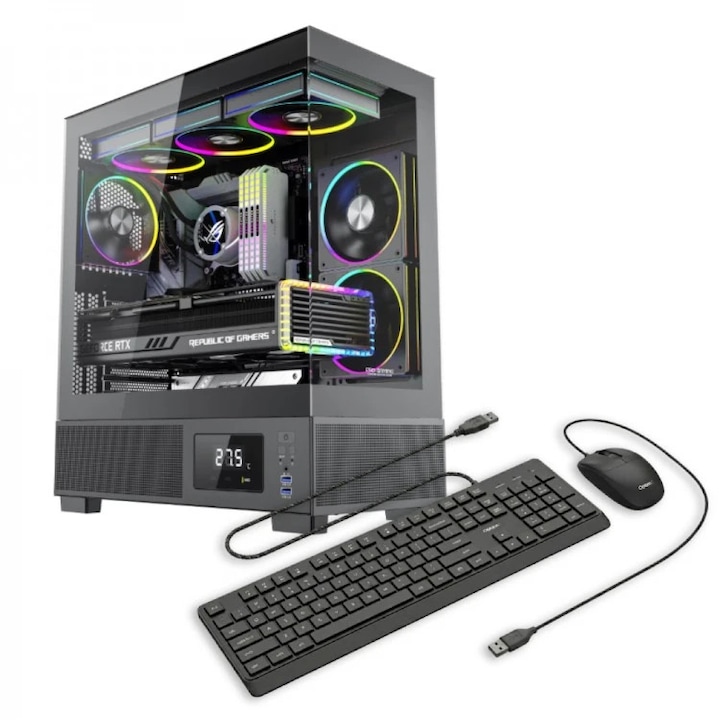 Desktop PC Workstation Bleu Jour, Intel Core i5-12400F, 8GB DDR4, 480GB SSD, GeForce RTX 3050, Win 11 Pro, Negru