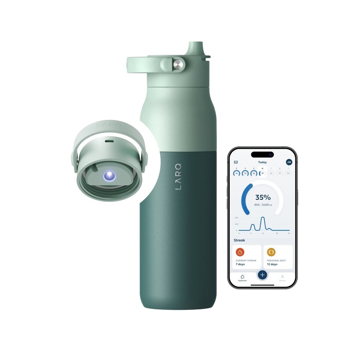 Sticla filtranta Larq Bottle PureVis™ 2 Sticla filtranta cu autocuratare, 1000 ml, Eucalyptus Green