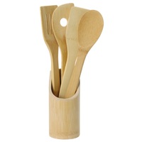 Set ustensile bucatarie din bambus, 30 cm, 5 piese