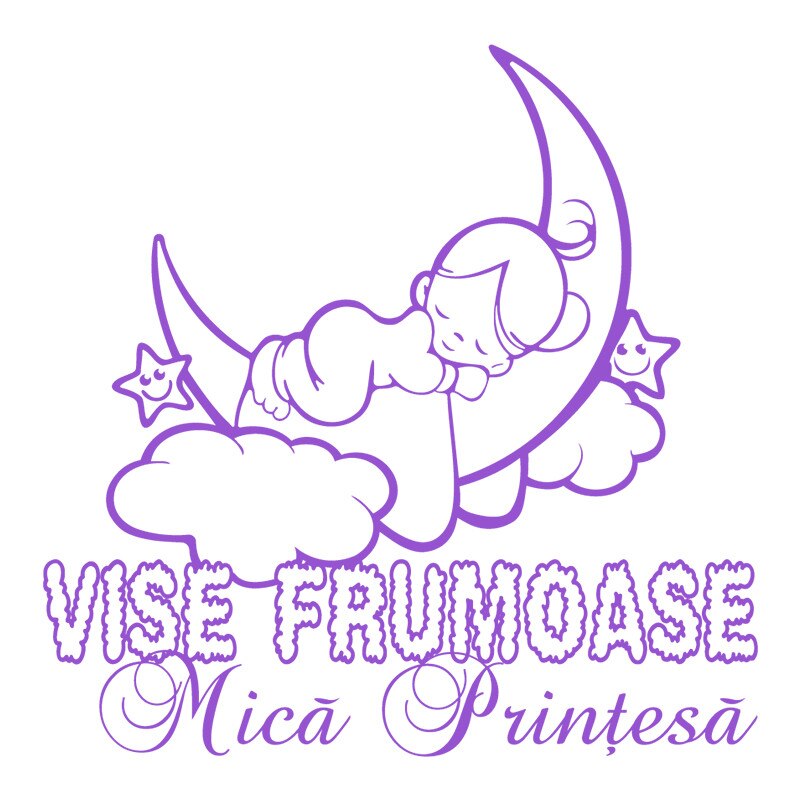 Sticker Decorativ - SMAER - Vise Frumoase... - 60cm x 60cm - Violet
