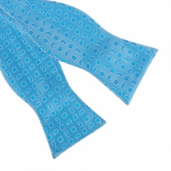 Papion self tie, Onore, microfibra, bleu, imprimeu mixt Papion self tie, Onore, microfibra, bleu, imprimeu mixt