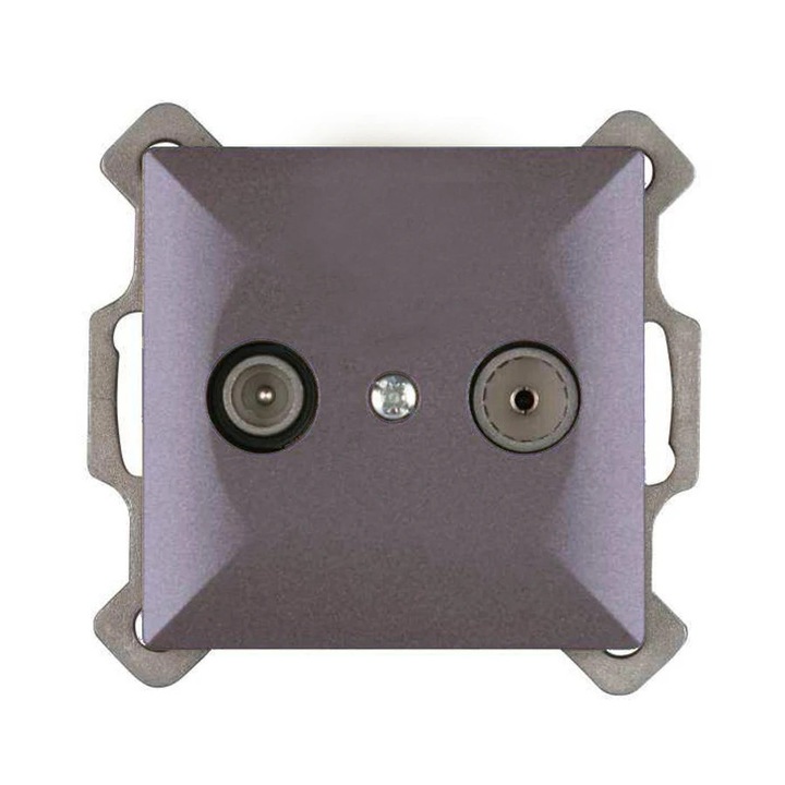 Priza R-TV terminala Perla GAP-P/K AN 1.5Db, antracit