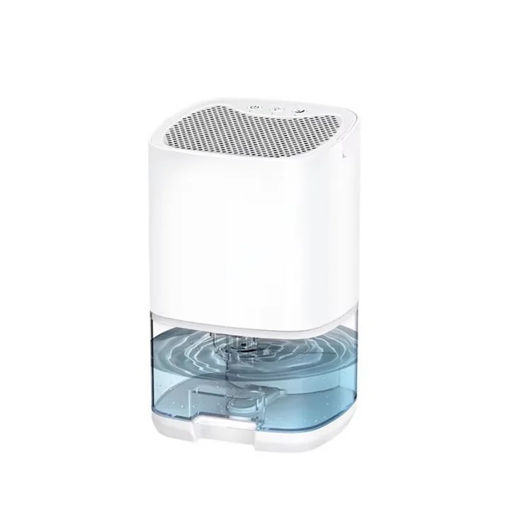 Dezumidificator de camera k0446-260825-141, condensare, rezervor 1.0 l, 45 W, 2 moduri, 7 LED-uri color, oprire automata la umplere, carcasa ABS, alb