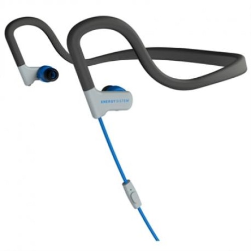 Casti audio in ear Energy Sistem SPORT 2, buton pe fir, microfon, Albastru/Negru