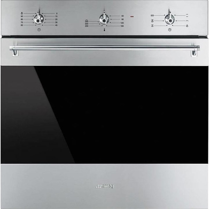 Cuptor incorporabil Smeg Classica SF6381X, electric, multifunctional, 60cm, inox antiamprenta