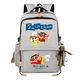 Rucsac laptop din poliester pentru barbati, colaborare Crayon/Shin-chan, stil travel/street, gri deschis