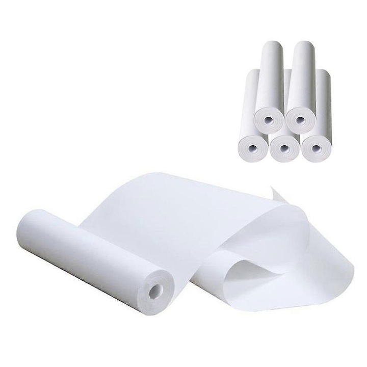 Hordozható hőnyomtató E41-A176-E6824-CJ, A4, tintamentes, Bluetooth vezeték nélküli, 2600mAh akkumulátor, USB-C, Android/iOS/Windows kompatibilis, fehér