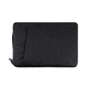 Husa pentru laptop din nylon canvas, rezistenta la apa si cu protectie antisoc, cu buzunar exterior si maner lateral, gri inchis, 13,3 inch