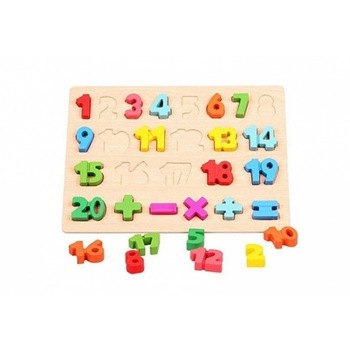 Puzzle 3D din lemn cu cifre Puzzle 3D din lemn cu cifre