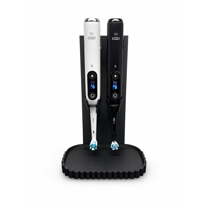 Dupla tartó Oral-B iO elektromos fogkefékhez, tárolótálcával, fürdőszobai rendszerező