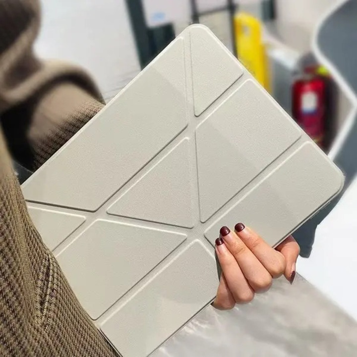 Husa pentru iPad Air 11" (2025) PRE-CJk0515-26-0825-2766, slim, usoara, capac frontal pliabil origami, gri deschis
