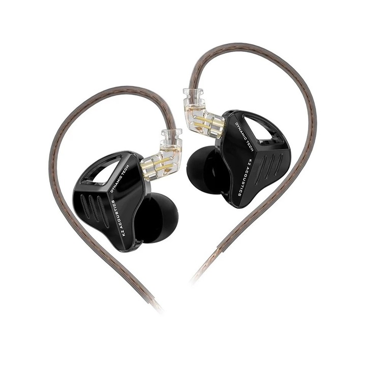 Casti intraauriculare, KZ Acoustics, ZVX Pro, cablu detasabil, metalice