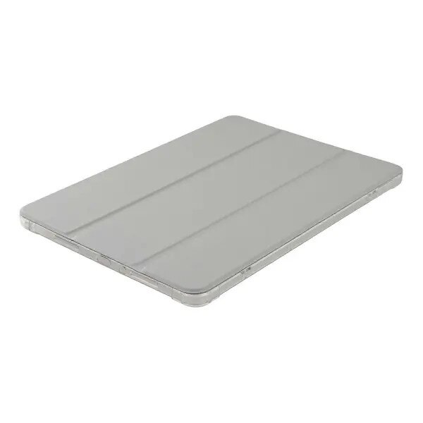 Husa tableta pentru Xiaomi Redmi Pad 2, PRE-CJk0515-26-0825-2552, tri-fold suport, din PU piele + TPU transparent, cu suport pentru stylus, Auto Wake/Sleep, gri/transparent