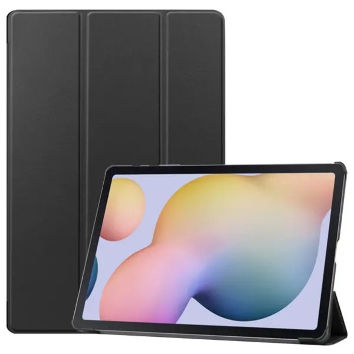 Husa folio pentru Samsung Galaxy Tab S7 Plus / Tab S8 Plus PRE-CJk0515-26-0825-4243, incarcare magnetica pentru S-Pen, sticla/forma conturata cu suport in 2 unghiuri, Negru
