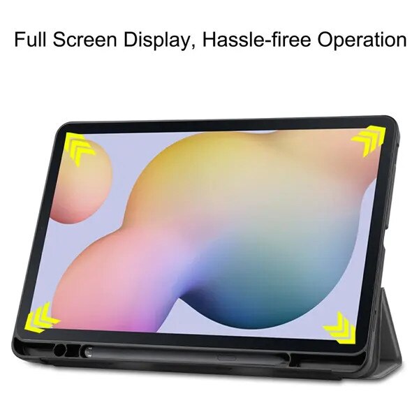 Husa pentru tableta Galaxy Tab S7/S8 cu suport pentru S Pen, piele PU, gri, cod PRE-CJk0515-26-0825-5030