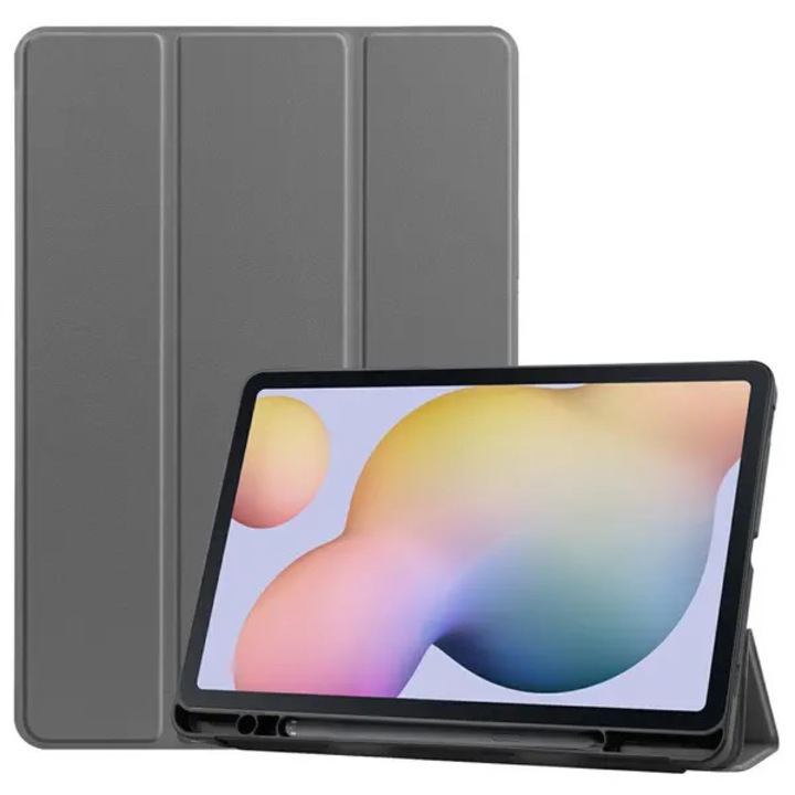 Husa pentru tableta Galaxy Tab S7/S8 cu suport pentru S Pen, piele PU, gri, cod PRE-CJk0515-26-0825-5030