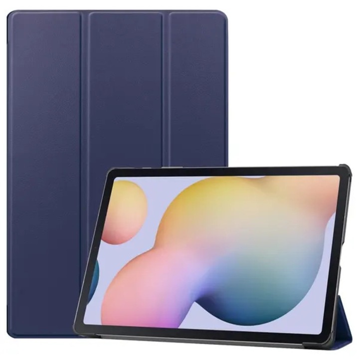 Husa tri-fold pentru Samsung Galaxy Tab S7 Plus/S8 Plus PRE-CJk0515-26-0825-4796, incarcare magnetica pentru S-Pen, suport in 2 unghiuri, slim, albastru inchis