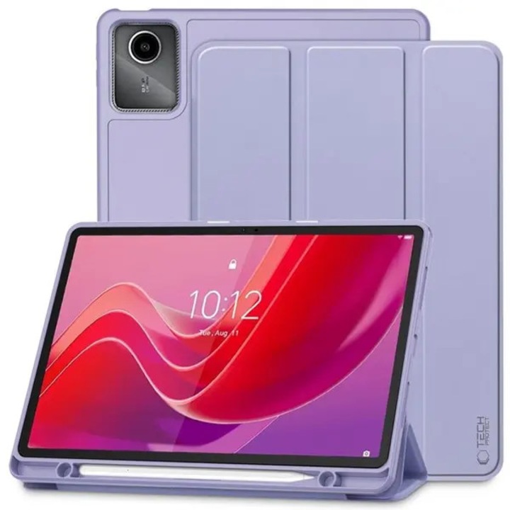 Husa pentru tableta compatibila cu Lenovo Tab M11/K11E, cu buzunar pentru stylus, colturi intarite si functie stand pliabil, protectie completa, lila