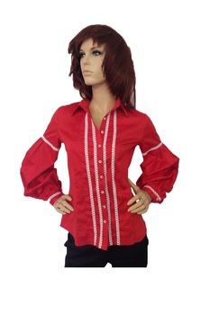 Camasa dama cu maneca lunga, rosie, marime 40 Camasa dama cu maneca lunga, rosie, marime 40