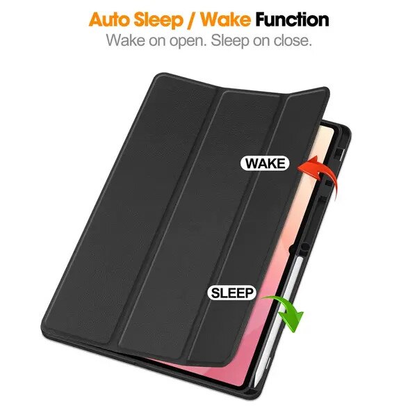 Husa pentru Samsung Galaxy Tab S11 Ultra SM-X930/SM-X936 (14,6"), tri-fold in piele PU, suport S Pen, functie auto on/off, negru, cod PRE-CJk0515-26-0825-4433