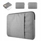 Husa pentru laptop 15,6" model k0504-260825-1557, subtire si usoara, captusita cu protectie antisoc si anti-zgarieturi, rezistenta la apa, buzunar lateral cu fermoar, gri, 40 x 2 x 30 cm
