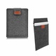 Husa pentru laptop din fetru k0504-260825-1549, cu inchidere Velcro, gri inchis, 13,3"