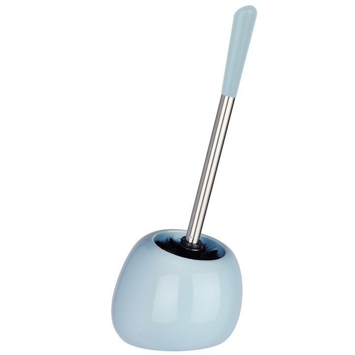 Perie WC cu suport Wenko, Polaris, Albastru pastel