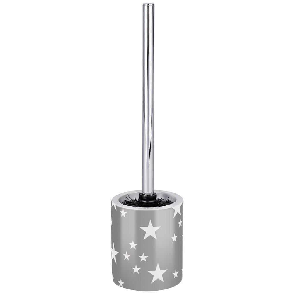 Perie WC cu suport Wenko, Stella, Gri