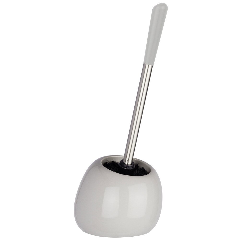 Perie WC cu suport Wenko, Polaris, Gri pastel