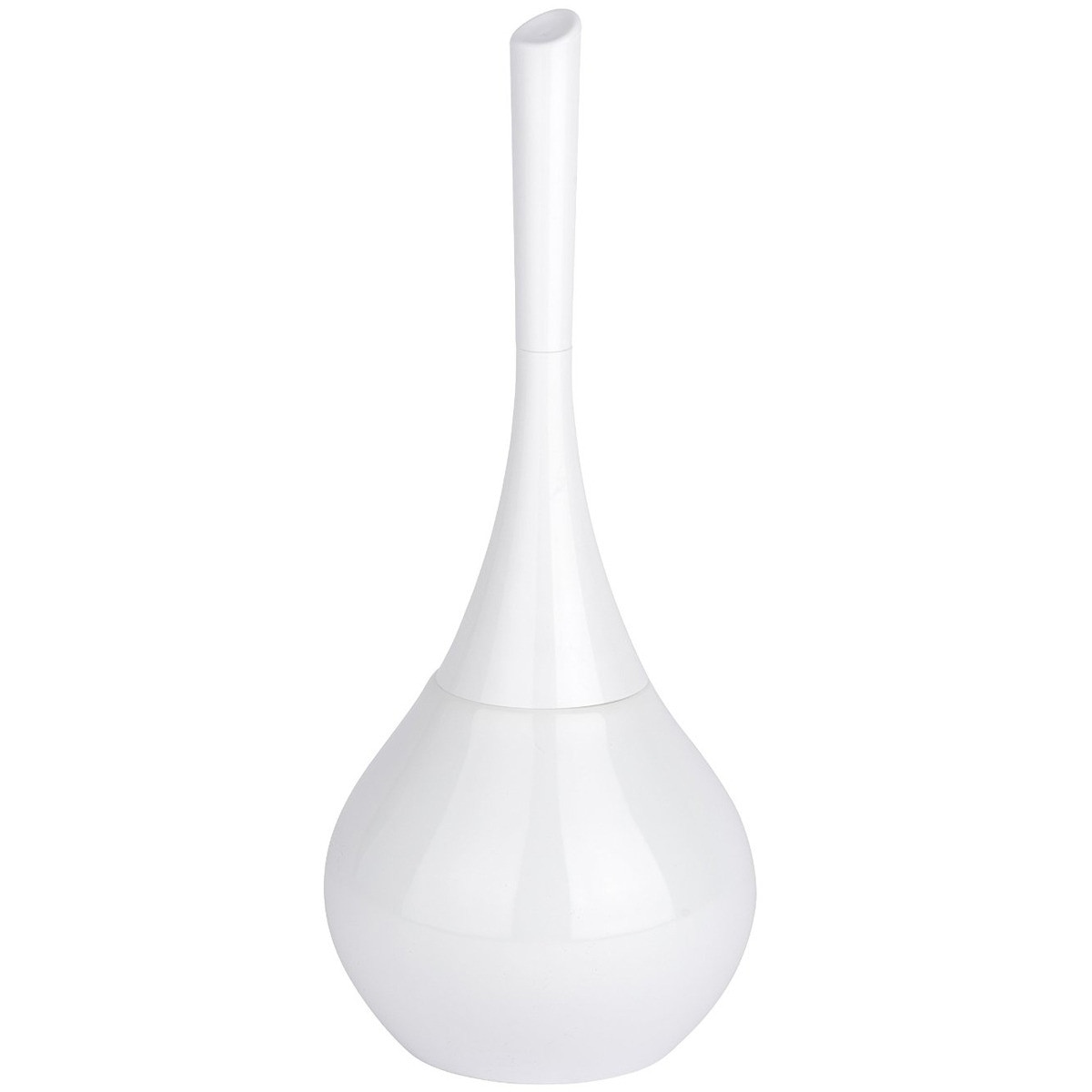 Set perie si suport pentru perie WC Wenko Flakon, Alb