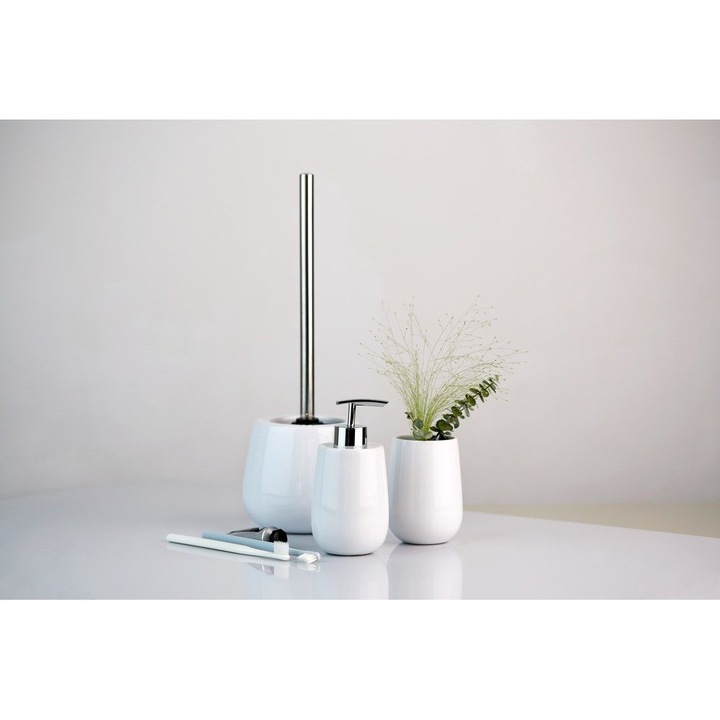 POLARIS WHITE konténerkefe + WC kefe, WENKO