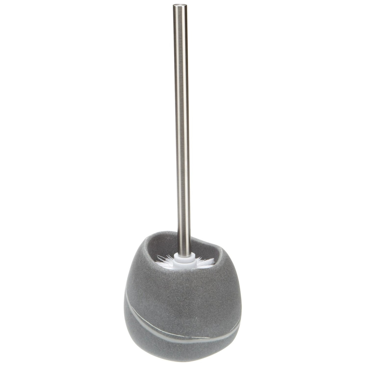 Set perie si suport pentru perie WC Zeller Poly, Gri