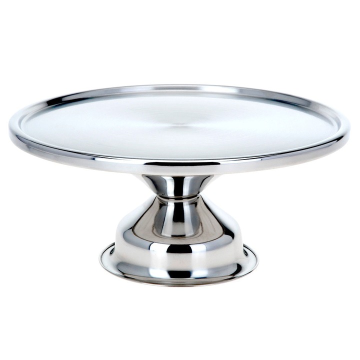 Поднос за торта Excellent Houseware, Неръждаема стомана, Сребрист