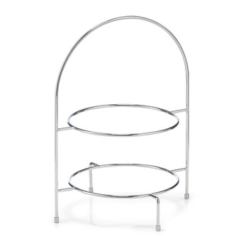 Stand de servire, Zeller XXL, Otel cromat, Alb/Argintiu Stand de servire, Zeller XXL, Otel cromat, Alb/Argintiu