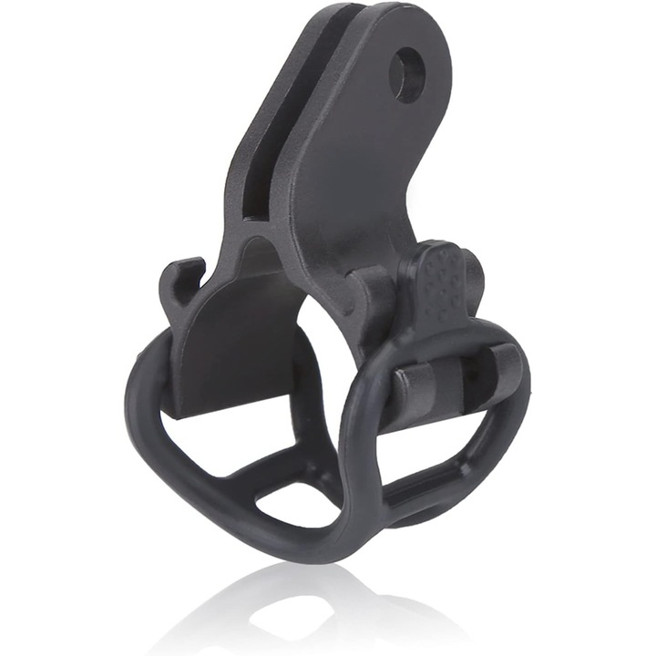 Suport universal pentru lanterna ghidon, compatibil cu diametru pana la 40 mm, din plastic cu banda din silicon, negru, emag-CWS-26082529