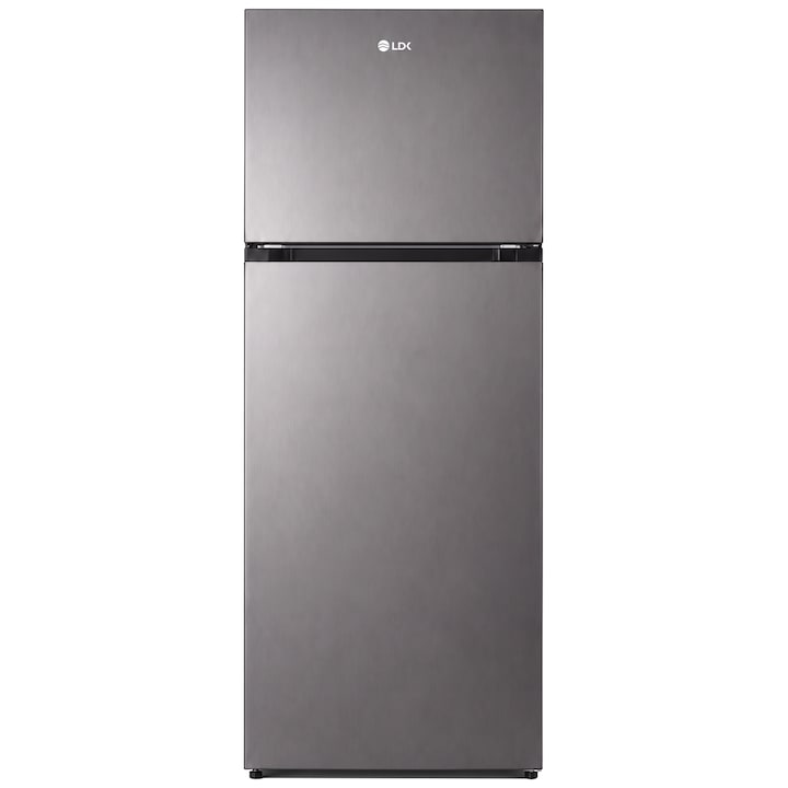 Frigider cu doua usi LDK LF-465NFDS, Capacitate 465 l, No Frost, Multi AirFlow, Crisper Box, Termostat ajustabil, H 186 cm, Clasa E, Dark Inox