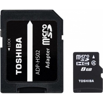 8GB microSD Toshiba M102 class 4 with adapter THN-M102K0080M2 - SMC01041 8GB microSD Toshiba M102 class 4 with adapter THN-M102K0080M2 - SMC01041