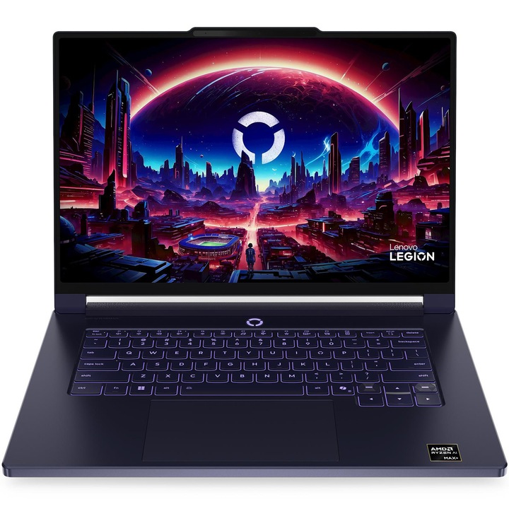 Laptop Gaming Lenovo Legion 7 15ASH11 cu procesor AMD Ryzen™ AI Max+ 388 pana la 5.0GHz, 15.3" WQXGA, OLED, 165Hz, 32GB LPDDR5X, 1TB SSD, Integrated AMD Radeon™ 8060S Graphics, No OS, Nebula, 3Y on-site Premium Care
