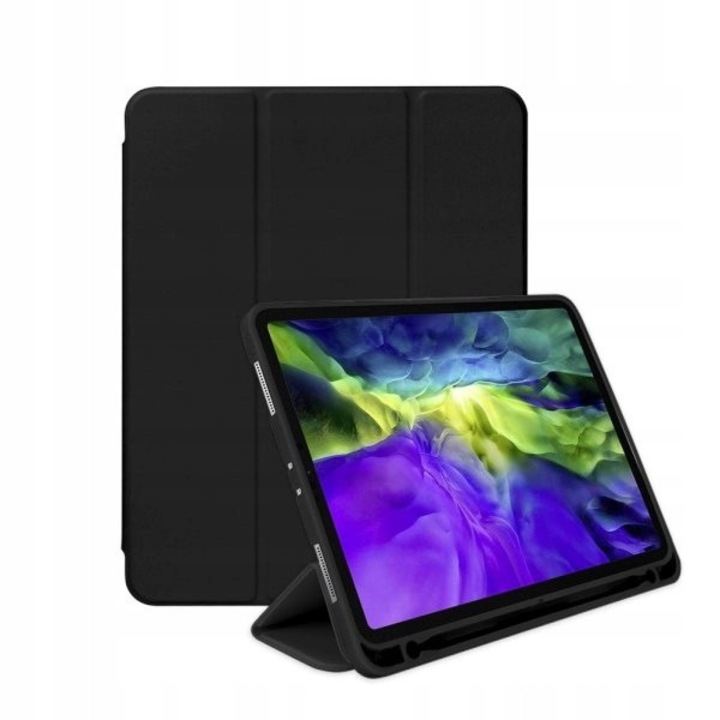 Etui Mercury Flip Case RKW7E5S520LOV pentru iPad Pro 12.9 (5th gen), husa TPU cu microfibra, protectie 360% cu colturi cu perna de aer, suport 3 pozitii, magnet, negru