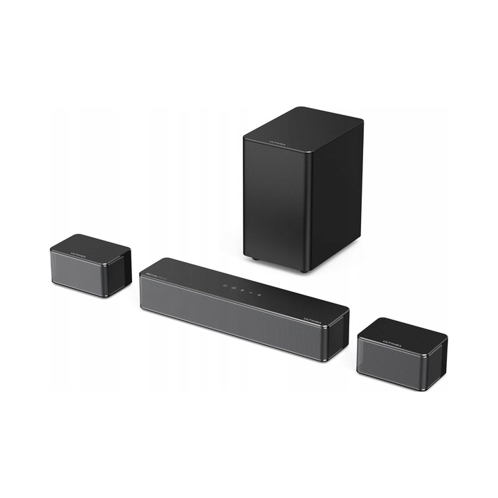 Soundbar Ultimea Poseidon D60 (2RCGOV2KO) 5.1 Dolby Atmos cu subwoofer wireless, Bluetooth 5.3, eARC, optic, USB, negru