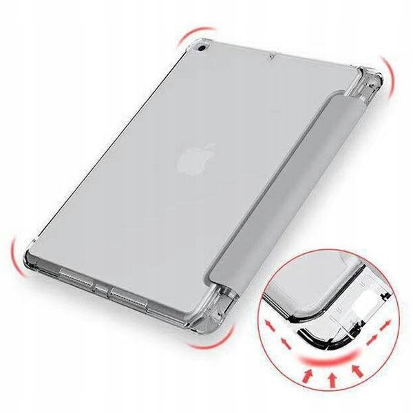 Husa Mercury 9V6Z6NQ6PMXW pentru iPad Pro 11 (2020), spate transparent din TPU cu clapeta-stand, suport Apple Pencil, protectie 360°, roz deschis